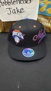 NWT NEW YORK KNICKS FLEX FITTED CAP HAT ADIDAS BLACK SIZE 7 1/4-7 5/8 - Picture 1 of 5