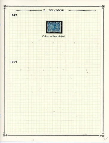 SALVADOR--Lot of 144 Different Stamps MOunted on Pages Cover