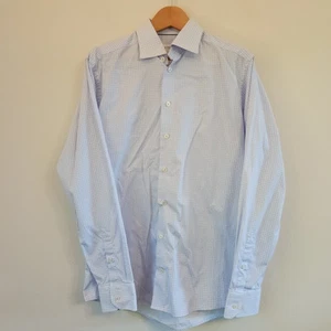 Eton Shirt Men 41/ 16 Blue Slim Fit Signature Twill Button Up Business Casual - Picture 1 of 21