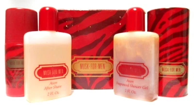 De colección Avon Musk para hombres Aftershave Polvo Gel de Ducha y Desodorante Set de Regalo NUEVO Foto 1 de 3