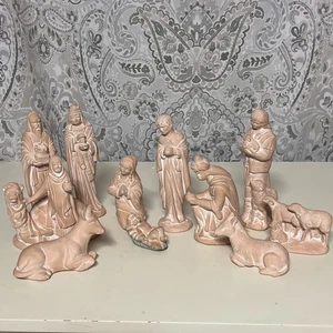 Juego de Belén Terracota Vintage - 11 Piezas y Caja Navidad Vacaciones Corea - Imagen 1 de 9