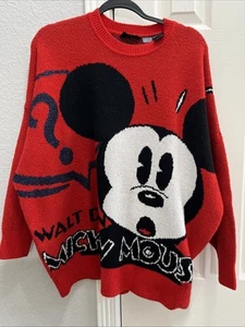 desigual VTG style:21WWJFBQ Mickey Mouse Disney Oversized Sweater Size Small - Picture 1 of 6