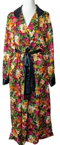 Vintage Victorias Secret Gold Label Floral Kimono Robe Belt Size M/L Excellent - Picture 1 of 15