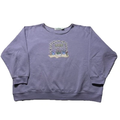 Sudadera Vintage Años 90 Flores Mujer’s 3XL Pullover Hierbas Flores Arte Jardinería Foto 1 de 4