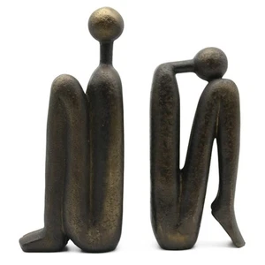 Thinker Decorative Bookends, Non-Slip Book Holder, Book Ends for Shelves Livi... - Picture 1 of 9