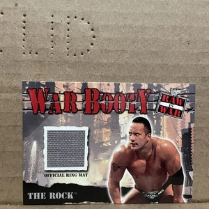 2001 DWAYNE THE ROCK JOHNSON FLEER WWF WAR BOOTY RING USED MAT SP RELIC CARD WWE - Picture 1 of 2