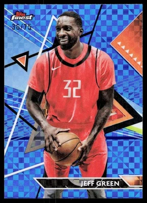 2023-24 Finest #123 Jeff Green Blue Checkerboard Refractors #/75 Foto 1 de 2