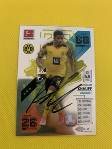 Scheda cromata firmata Bundesliga Ansgar Knauff con certificato di autenticità - Dortmund / Germania - Foto 1 di 1