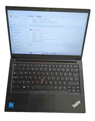 Lenovo ThinkPad E14 Gen 2 i5 1135G7 2.4GHz 8GB RAM 256GB SSD 14.1" 11th Gen 4805 - Image 1 of 4