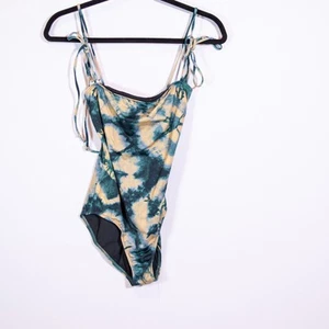 Traje de baño Ulla Johnson Marisol Maillot de una pieza con corbata al hombro azul ombre - Imagen 1 de 5