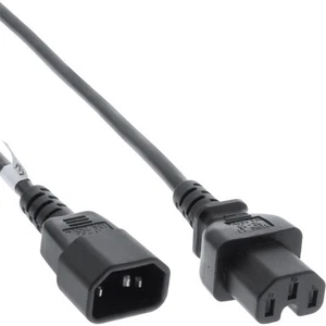 3x InLine Netzkabelverlängerung Warmgerätestecker Bu C15 zu St C14 2m - Bild 1 von 1