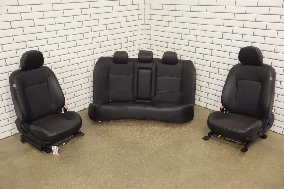 08-15 Mitsubishi Lancer Evolution Evo X Heated Black Leather Seats (Front/Rear) - Image 1 of 4