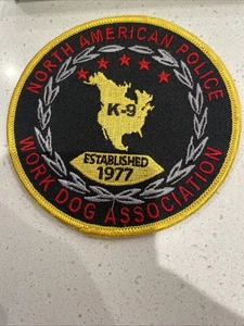 North American Police Work Dog Association  patch Flags K-9 K9 - Picture 1 of 3
