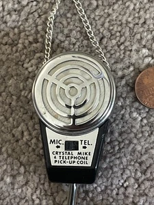 Vtg Japonia Telefon Kryształ Pickup Cewka Nagrywanie Złącze mikrofonu - Zdjęcie 1 z 5