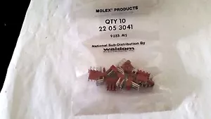 WALDOM MOLEX 22-05-3041 4 POS R/A REIBUNGSVERSCHLUSS HEADER 0,100 GRUBENBEUTEL 10 STÜCK - Bild 1 von 1