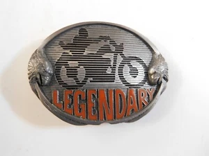 1994 C&J LEGEBDART MOTORCYCLE BELT BUCKLE HARLEY HONDA VG NEVER WORE - Picture 1 of 2