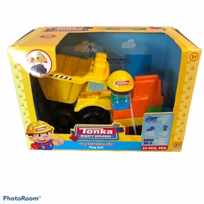 Tonka Mighty Builders Construction Site Play Set Kids Toys Excavator Blocks  - Image 1 of 4