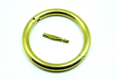 PREMIUM INSTRUMENTS Bull Nose Ring 2.5" Diameter + Screw Brass Cow Veterinary