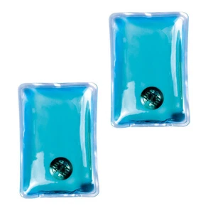 2 X Heats In A Click Instant Reusable Small Blue Hand Warmers Pad Portable - Picture 1 of 1