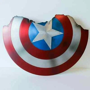Escudo roto del Capitán América réplica de utilería de metal nuevo escudo Avengers Endgame - Imagen 1 de 4
