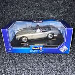 Revell 1/18 Scale - Metal BMW 507 Coupe - Silver/ Burgundy Interior