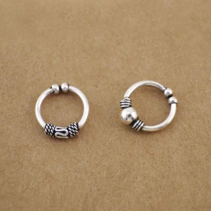 Unisex Bali Boho Pendiente Único Plata Esterlina 925 A1563 - Imagen 1 de 7