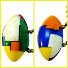 Vintage Football Puzzle Keychain 50s Plastic Toy Rare Colors Take Apart Game