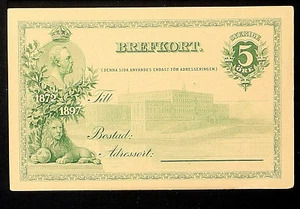 SUECIA 16-(1872-1897) DENNA SIDA ANVÄNDES ENDAST FÖR DIRECSERINGEN.5 ÖRE-Pioneer - Imagen 1 de 2