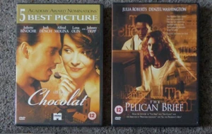 Chocolat & The Pelican Brief DVD's - Picture 1 of 4