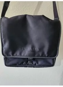 Prada Milano Messenger Bag Navy Blue RARE HTF UNISEX MINT CONDITION - Picture 1 of 9