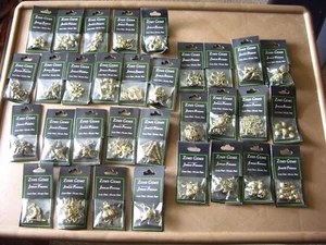 Lot of 32 Packages of Antique gold plated Jewelry Findings - Picture 1 of 1