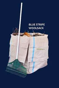 Garden Bag/Woolpacks Blue Stripe - 250GSM (NOT 180GSM) - Picture 1 of 1