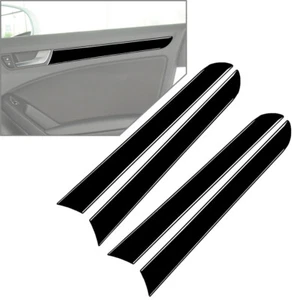 Piano Black Interior Car Door Handle Panel Cover Trim For Audi A4 B8 A5 - Picture 1 of 9