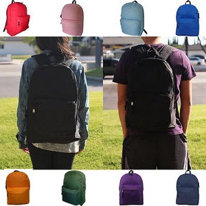 Niños Adolescentes Niñas Niños Mochila Libro de Estudiante Bolso Escolar Liso Viaje Multicolor - Imagen 1 de 15