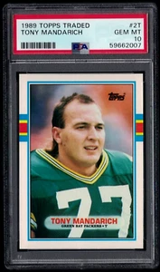 1989 TOPPS TRADED RC #2T TONY MANDARICH PACKERS PSA 10 GEM MINT ROOKIE #59662007 - Picture 1 of 2