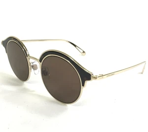 Giorgio Armani Sunglasses AR 6071 3215/73 Brown Gold Round Frames w Brown Lenses - Picture 1 of 12
