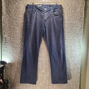 AG Adriano Goldschmied Men 33 The Protege Straight Leg Blue Chino Jeans Read - Picture 1 of 12