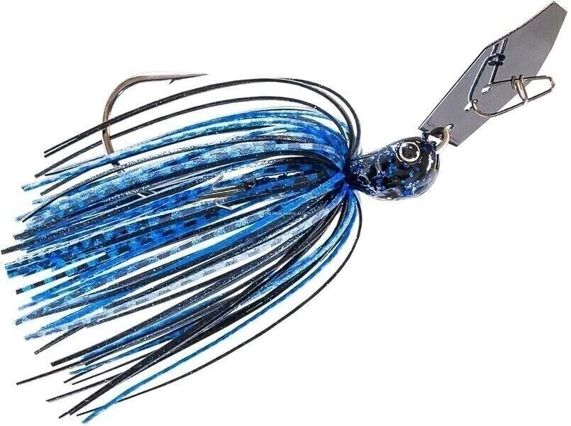 Z Man ChatterBait Jack Hammer Bladed Swim Jig #5/0 Hook 1/2oz Blk/Blue CBJH12-06 - Image 1 of 1