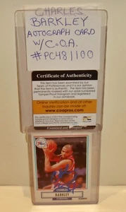 Charles Barkley Autographed Basketball Card COA - Picture 1 of 8