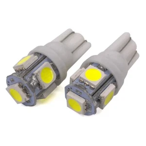 2X White 6000K 12V T10 194 168 W5W 5-SMD LED Interior Light Lamp Wedge Bulbs - Foto 1 di 21