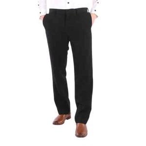 Burberry Mens Black Straight-leg Tailored Trousers - Picture 1 of 1