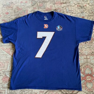 Camiseta NFL Denver Broncos JOHN ELWAY #7 Hall da Fama Adulto GG Azul Futebol - Imagem 1 de 4
