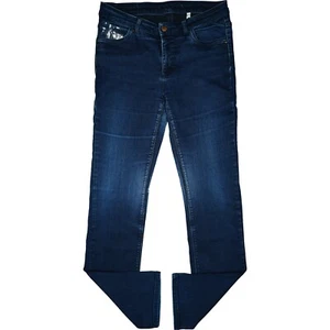 CHRISTIAN BERG 42 L32 Jeans Hose d. blau Damen stretch Pailletten Straight W32 - Bild 1 von 5