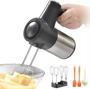 7-speed rechargeable electric hand mixer, turbocharged/digital display - Picture 1 of 7