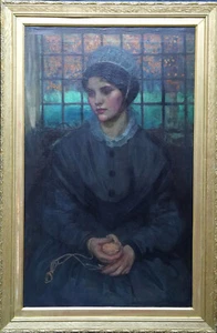 RETRATO FEMENINO MAUD MARION WEARTH ARTE EDUARDIANO BRITÁNICO PINTURA AL ÓLEO - Imagen 1 de 12