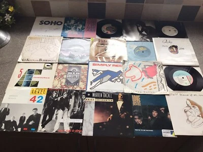 Job Lot 7” New Romance Synth Spandau Ballet Quireboys Big Country Level 42 - Image 1 of 4