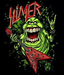 Camisa XL para guitarrista sátira parodia RIPT para mujer Ghostbusters Slimer Rock n' Roll - Imagen 1 de 2