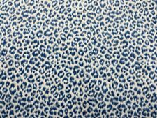 Multi-Use interior fabric by the yard 54" width, P/Kauffman blue leopard pattern