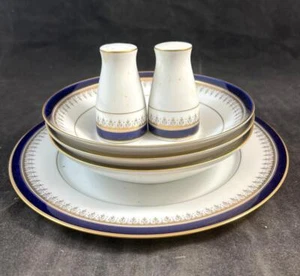 Noritake Grand Monarch Lot of 1 Dinner Plate 3 Soup Bowls and 1 Salt Pepper Set - Picture 1 of 12
