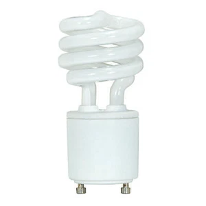 Satco S8226 Spiral Compact Fluorescent Bulb 13T2GU24/35 13W T2 GU24 120V 3500K - Picture 1 of 3